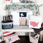 Holiday Panel: Summer; Picnic Table Cloth Stars America Barn Quilt American Flag